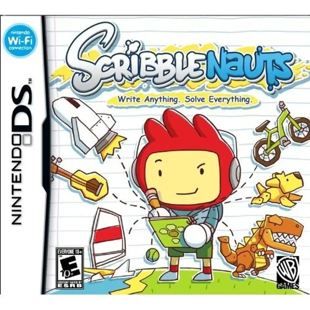 WB Games Scribblenauts Nintendo DS CASE & BOOK ONLY Manual Included